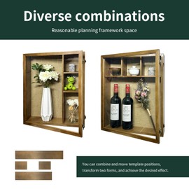 CAHINO WOODART 16x20 Shadow Box Frame with Polished Plexiglass, Deep Shadow Box Frame with Hinged Door,Hinged Door, with 4/3" Usable Depth,100% Solid Wood