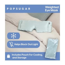 POPSUGAR Weighted Sleep Mask, Silky Soft, Perfect For Sleep Or Relaxation,   NEW