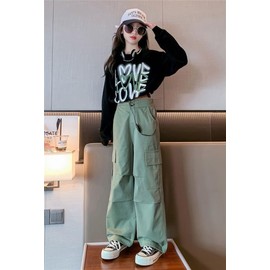 KOSIKINI Kids' Clothing, Jersey, Girls Setup, Autumn Clothing, Long Sleeve, Trainer, Sports Pants, Top and Bottom Set, Jersey, Girls, Sweatpants, Setup, Kids, Casual, Korean, Fashionable, Girls'