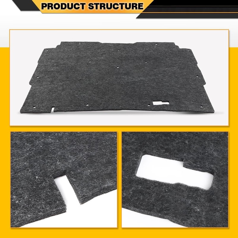 CNNELL Hood Insulation Pad 1/2" w/ Clips Compatible with Chevy