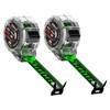2 Pack 10M/32.8ft Tape Measure, Width 25mm Fluorescent Transparent Steel