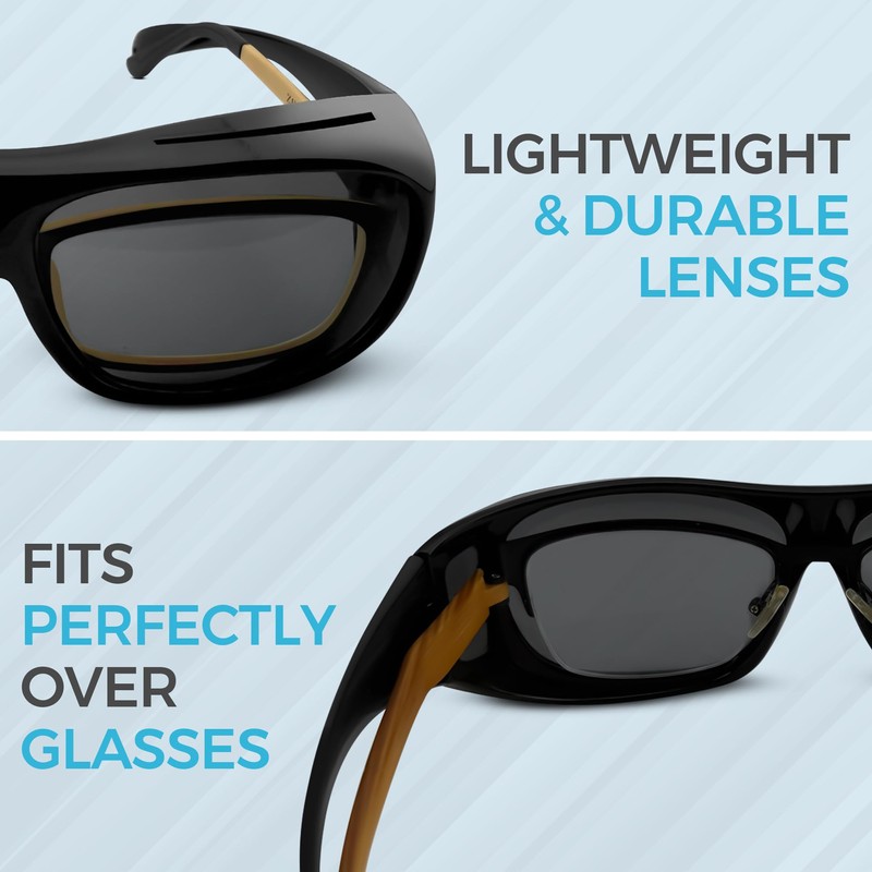 iSafety Polarized Cataract Surgery Recovery Sunglasses – UV400 Wraparound Protective
