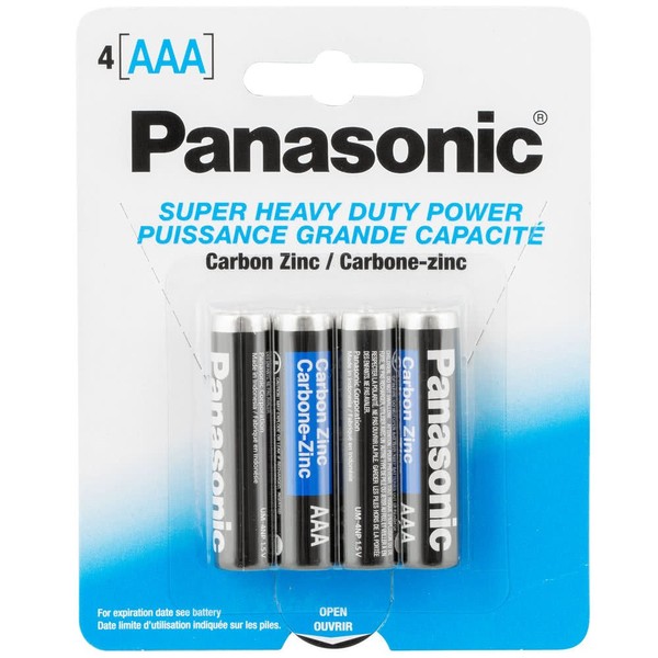 Bonus Pack - Panasonic Super Heavy Duty AAA Batteries [6 Count]