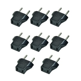 8 PCS American USA to European Outlet Plug Adapter
