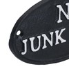 AB Tools No Junk Mail Cast Iron Sign Plaque Door