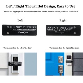 Do Not Disturb Sign for Doorbell - Rotatable No Solicitors Doorbell Cover, Pure Metal No Soliciting Sign for House/Office Doorbells, Easy to install, No Tool Needed, Blocks Video or Standard Button Ring to Keep Quiet for Sleeping Babies /Day Sleepers/Hom