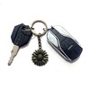 Antique Bronze Colored Sunflower Pendant Key Chain-Bronze Key Ring-Sunflower Keyring