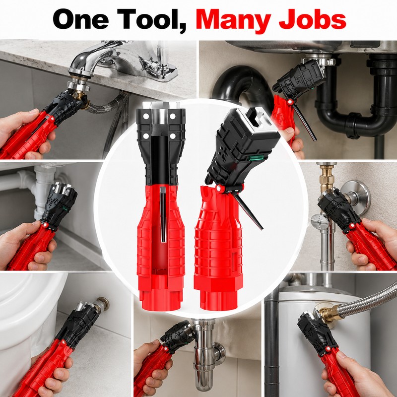 18-in-1 Faucet & Sink Installer Tool for Plumbing Repairs -