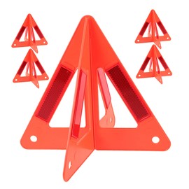 Gatuida 5pcs Emergency Reflective Triangle Kit Warning Sign for Roadside Safety High Visibility Reflective Material Stable Design for Nighttime Use Essential Car Safety Accessory