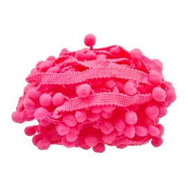 Pom Pom Trim 8 Yards 8mm Ball Fringe Trim for Sewing Accessory Decoration DIY Crafts (Fuchsia, 8mm 180805)