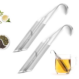 Difusor De Té De Acero Inoxidable, infusor de té, filtro de tubo de té, Filtro de té de malla extra fina para té suelto, rosa, café, especias (2 unidades)