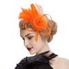 DRESHOW Fascinator Hats for Women Pillbox Hat with Veil Headband