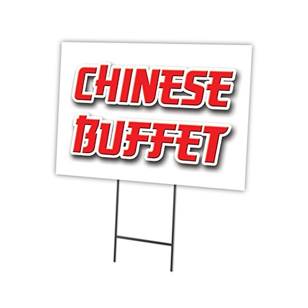 Chinese Buffet 12"x16" Yard Sign & Stake | Advertise Your