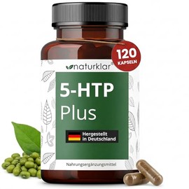 5 HTP Formula from Griffonia - Mood Capsules with Magnesium Bisglycinate and Vitamin B6 - Vegan - 120 Capsules Griffonia 5HTP High Dose - Naturklar