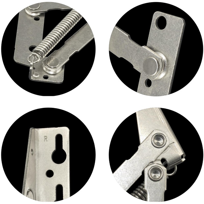 2 PCS 80 Degree Foldable Cabinet Hinges,Spring Hinges Lifting Brackets