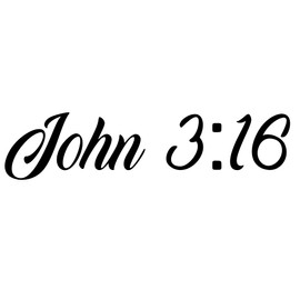 John 3-16, Jesus, Christian Decal for Car, Truck, Funny, Tumbler, Window, Helmet, Bumper, Decal for Laptop, Phone, Home Decoration