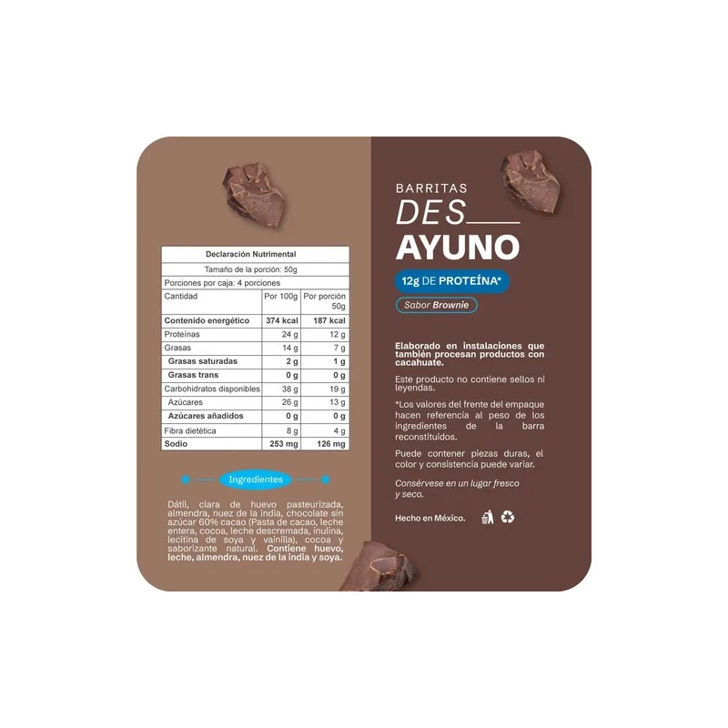Barritas De Proteína Flora01 Des_ayuno Brownie 4 Pzs
