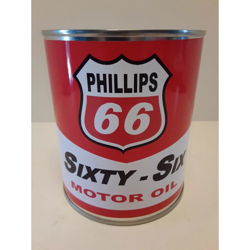 Phillips Sixty- Six Motor Oil Can 1 qt. - (
