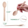 LotFancy Disposable Wooden Spoons, 100Pcs 6.25 inch Wood Cutlery Spoons,