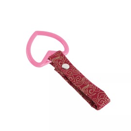 Unbranded JDM Heart Shape TSURIKAWA Pink Ring Train Bus Handle Strap Nylon Red Clouds X1