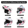 Adult Modular Motorcycle Helmets, DOT Approved Flip up Dual Visor