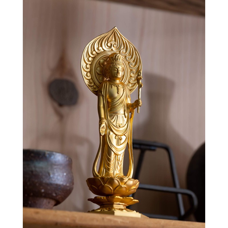 Buddha Statue Holy Kannon Bodhisattva 5.9 inches (15 cm) (Gold