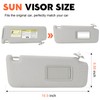 Grey Passenger Right Side Sun Visor Replacement Compatible with 2010-2023