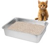 Stainless Steel Cat Litter Box for Big Cats,Small Stainless Steel