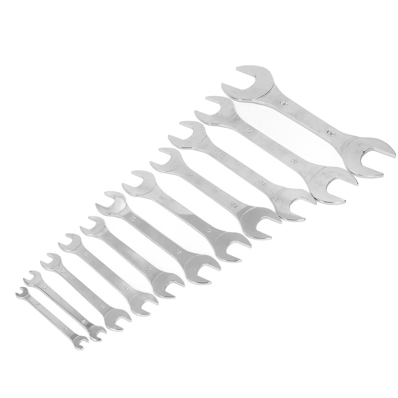 11Pcs Dual Open End Spanner Set Anti Rust High Hardness