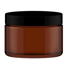 Empty Brown Glass Jar with Lid 500 ml