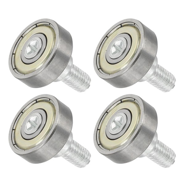sourcing map 4 PCS Drawer Rollers 19mm x 6mm Wheel