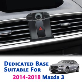 JOCUNDLY - Soporte para teléfono de coche Mazda 3 2014-2018 [compatible con fundas gruesas] Soporte de navegación para celular, ventilación de aire, accesorios para automóviles, cunas, todos los