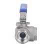 3 Way Ball Valve 1in 304 Stainless Steel Female T