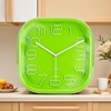 Topkey Square Slient Wall Clock for Home Office Kitchen 11