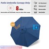 Jorohiker 9ft Patio Umbrella Replacement Canopy for 8 Ribs，Durable，Waterproof, UV-Resistant