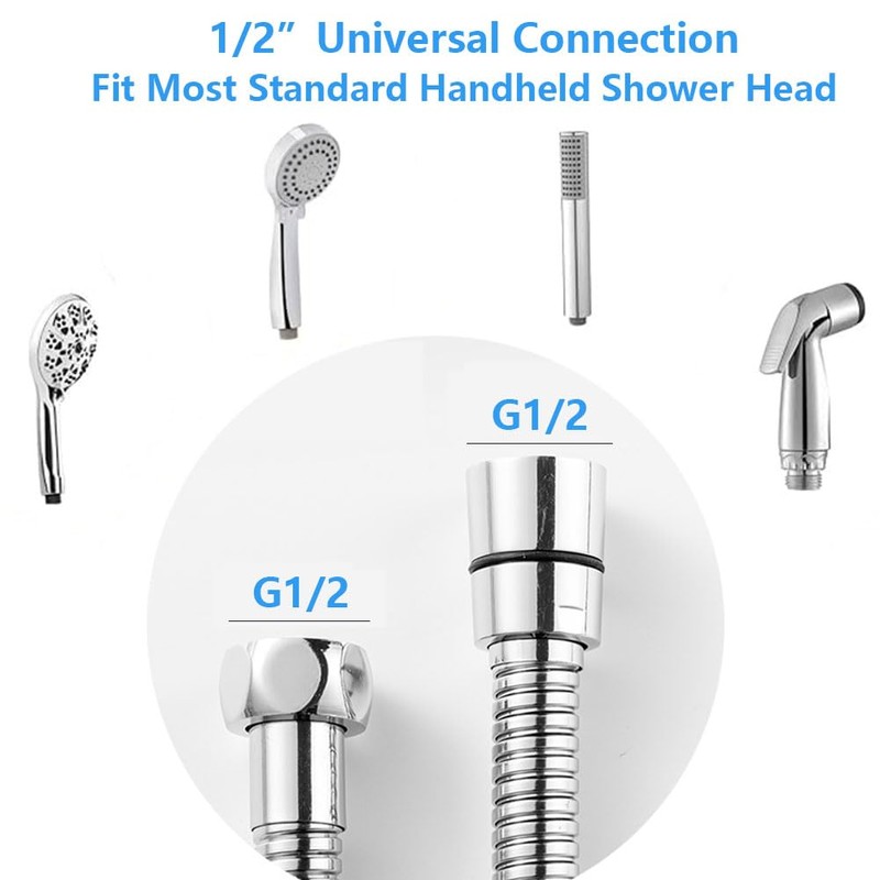 Vekol Shower Hose 1.5M/59Inch Stainless Steel Shower Head Hose Replacement