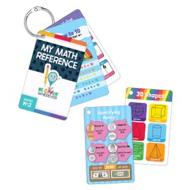 Carson Dellosa Be Clever Wherever Things on Rings Reference Math Flash Cards, Flashcards Covering Telling Time, Shapes, Money, Addition, Subtraction Vocabulary, and More for Kindergarten to 2nd Grade