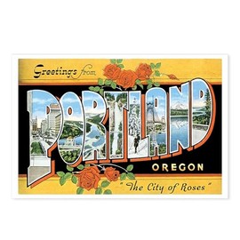 CafePress Portland Oregon OR Postcards (Package of 8), 6"x4" Printed Note Card