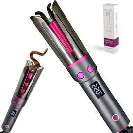Automatic Curling Iron with Smart Anti-Tangle Design - Travel Friendly