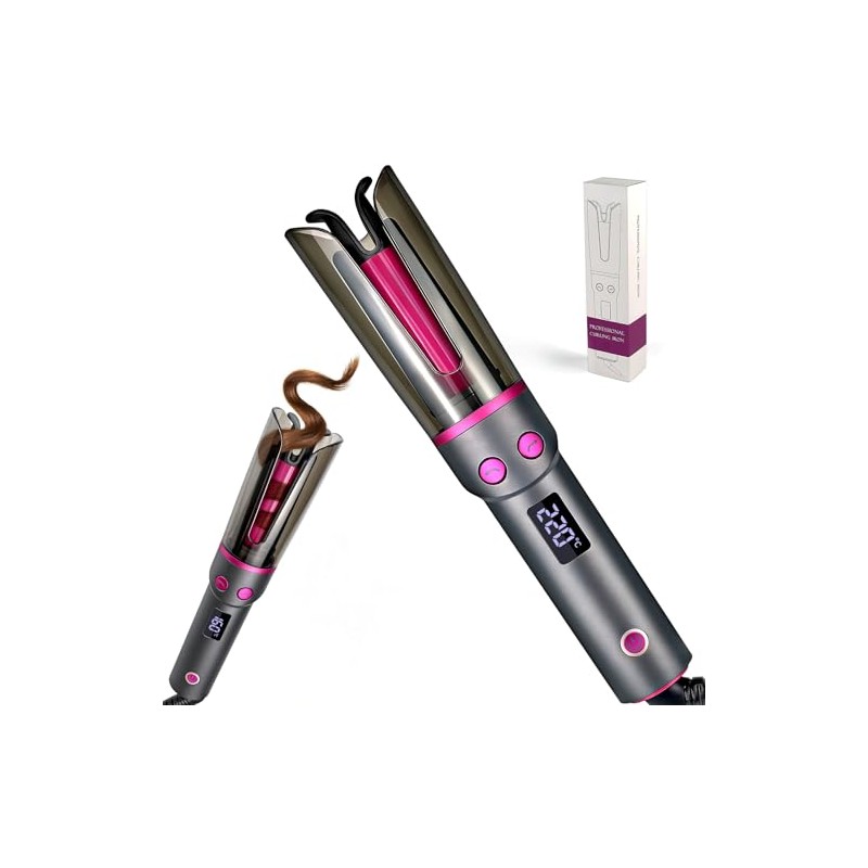 Automatic Curling Iron with Smart Anti-Tangle Design - Travel Friendly