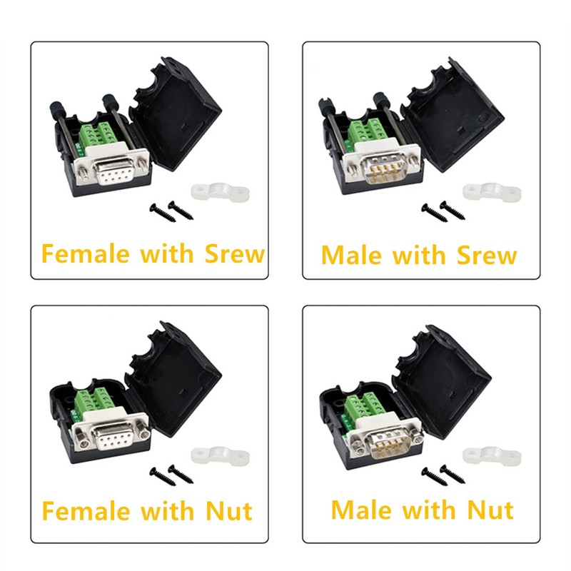 Oiyagai DB9 D-SUB RS232 VGA Adapter 9-Pin Signal Terminal Breakout
