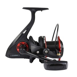 Diwa Spinning Fishing Reels 8000 10000 12000 Series Freshwater Saltwater Big-Game Fishing Surf Fishing 12+1 Stainless BB 70 LBS Max Drag Ultra Smooth Powerful Trout Durable Spinner Gear (Black, 8000)