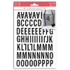 Toga Sheets of Iron-On Letters, Fabric, Noir - Majuscule Bâton,