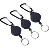 WOLMIK Pack of 3 Retractable Key Chains Extendable Key Lanyard