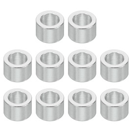 PATIKIL M5 Aluminum Spacers Set of 10 Metal Spacers Aluminum 5.2mm ID x 8mm OD x 5mm Long for 1/5" or M5 Screw Round Spacer Screw Standoffs