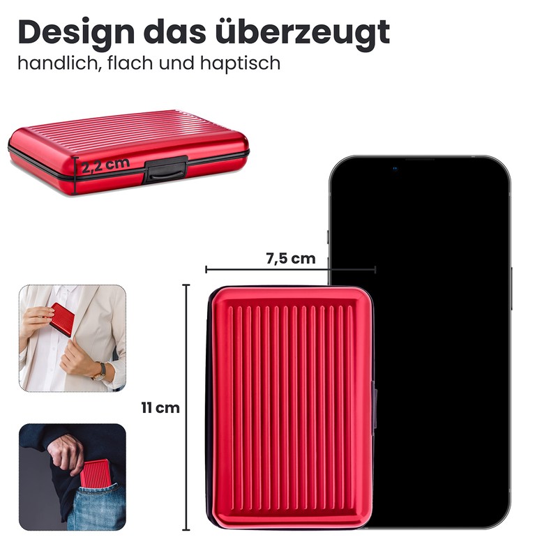 Vallet Aluminium Credit Card Case for Men and Women, Blocks