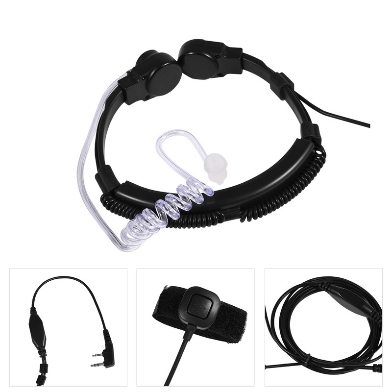 Throat Mic Headset Acoustic Tube Earpiece PTT for Baofeng UV5R