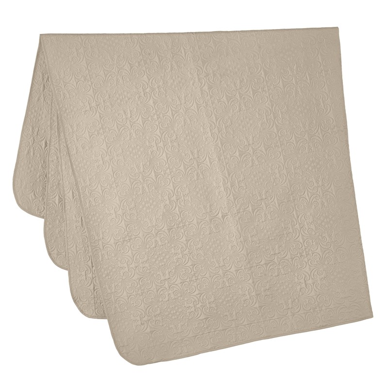 Chezmoi Collection Luca 3-Piece Oversized Bedspread Set, Queen Size, Khaki