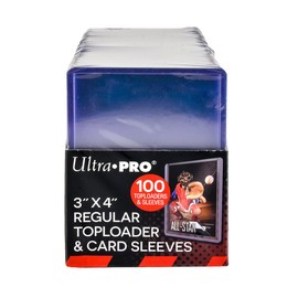 Ultra Pro 3" x 4" Toploaders and Clear Sleeves for Collectible Trading Cards (Includes 100 toploaders and 100 Sleeves)