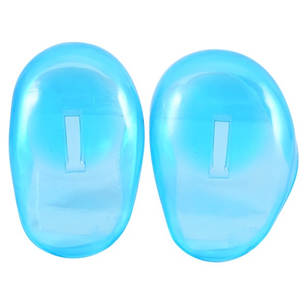 Ear Cover Protector, 2pcs Blue Ear Cover Anti Staining Plastic Guard Protects Ear Protectors Waterproof Ear Covers Earmuffs From The Dye Ear Shower Cap for Hair Dye Shower Bathing Salon Hairdresser